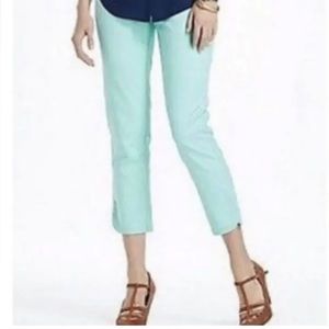 Anthropologie Cartonnier Womens Chino Capri Pants Mint  Green Size 6
